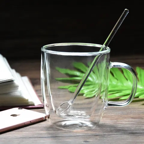 勺子 100%食品级高硼硅酸盐咖啡和茶用法长玻璃定制LOGO全季节可吸收可持续5000件