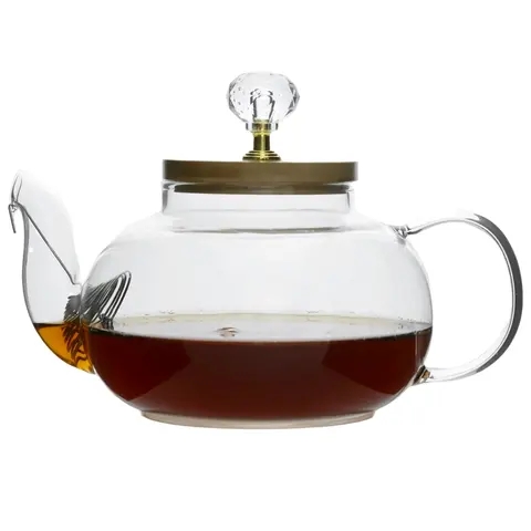 硼硅酸盐手工吹制玻璃花炉顶部800ml玻璃茶壶