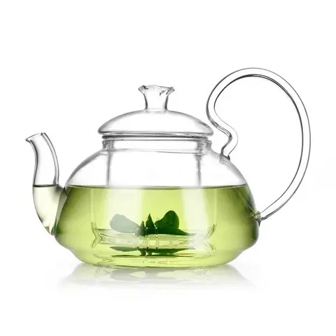 工厂批发大手柄高硼硅玻璃茶壶带浸泡器