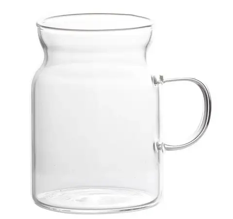 批发硼硅酸盐玻璃杯玻璃杯牛奶咖啡杯，用于带手柄饮用